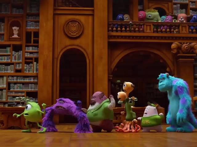 Monsters University library sneak Blank Meme Template