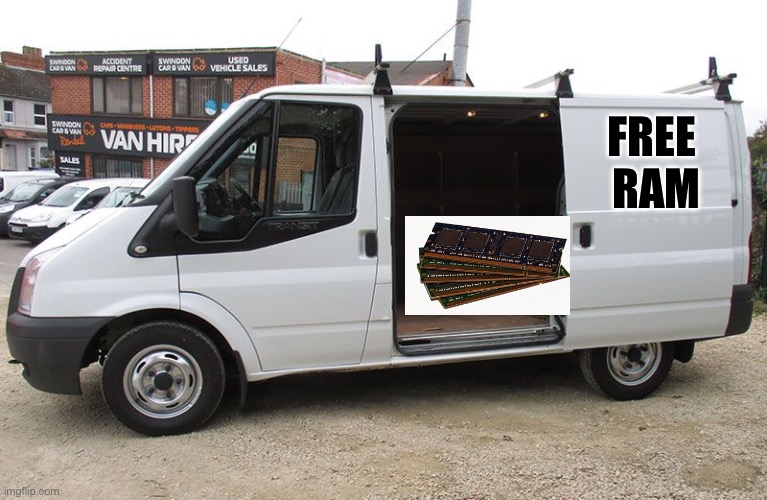 I’d take it | FREE
 RAM | image tagged in free candy van | made w/ Imgflip meme maker