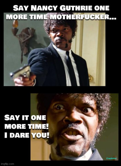 So fed up with this never ending story | image tagged in nancy guthrie,kidnapping,fbi,political,jeffrey epstein,democrats | made w/ Imgflip meme maker