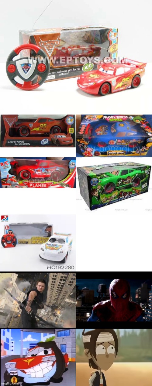 Xiaofeixiang Toys Cars 2 Lightning McQueen Knock Off RC Toys Blank Meme Template
