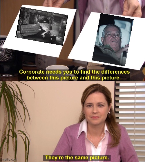 Is Andrew a Vampire? This is not Dark Humour apparently | image tagged in memes,they're the same picture,prince andrew,vampire,coffin | made w/ Imgflip meme maker