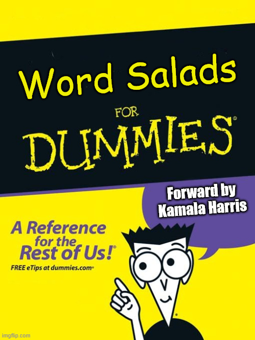 AOC's Prep material for German trip | Word Salads; Forward by Kamala Harris | image tagged in for dummies book | made w/ Imgflip meme maker