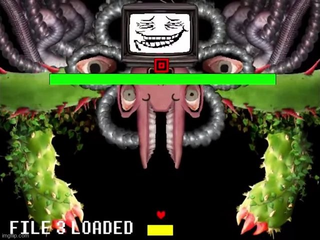 Omega Flowey Troll Face | image tagged in omega flowey troll face | made w/ Imgflip meme maker