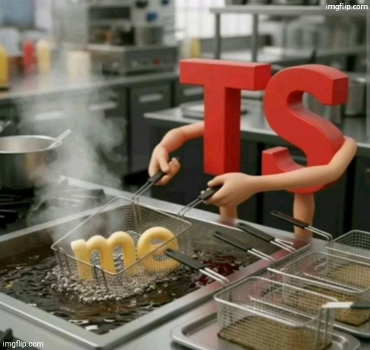 TS frying me | image tagged in ts frying me | made w/ Imgflip meme maker