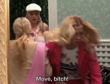 Move bitch Blank Meme Template