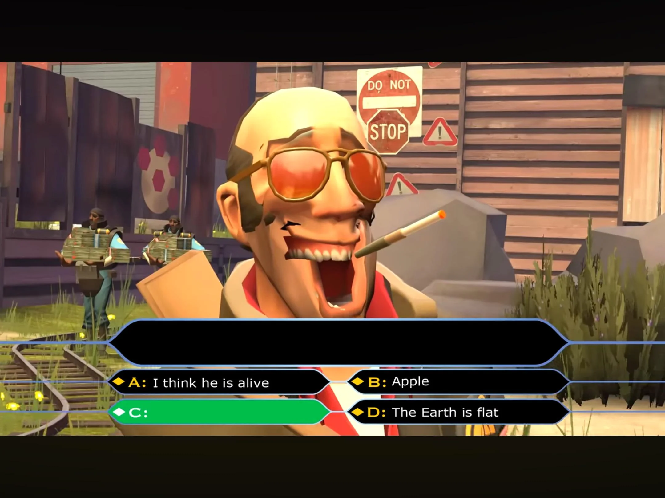 Heavy is dead sniper Blank Meme Template