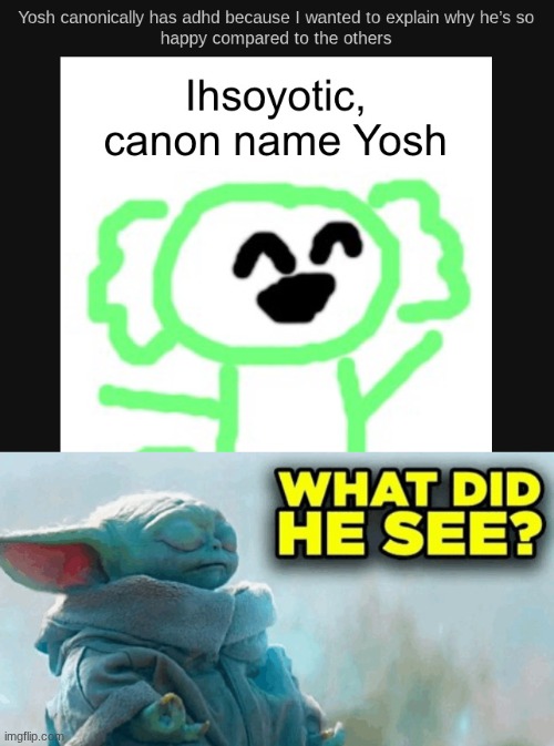 image tagged in baby yoda what did he see | made w/ Imgflip meme maker