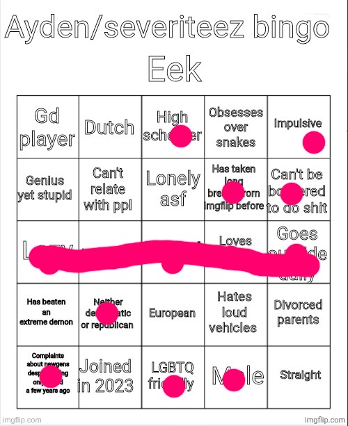 Ayden/severiteez bingo | image tagged in ayden/severiteez bingo | made w/ Imgflip meme maker