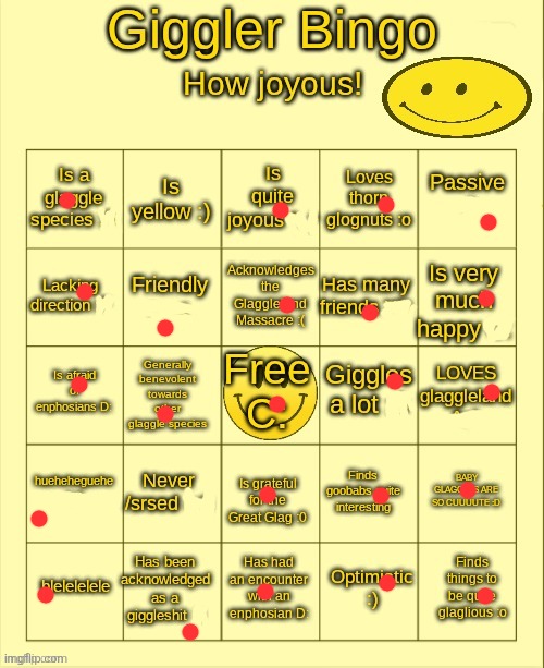 Lalallalaa | image tagged in giggler bingo | made w/ Imgflip meme maker