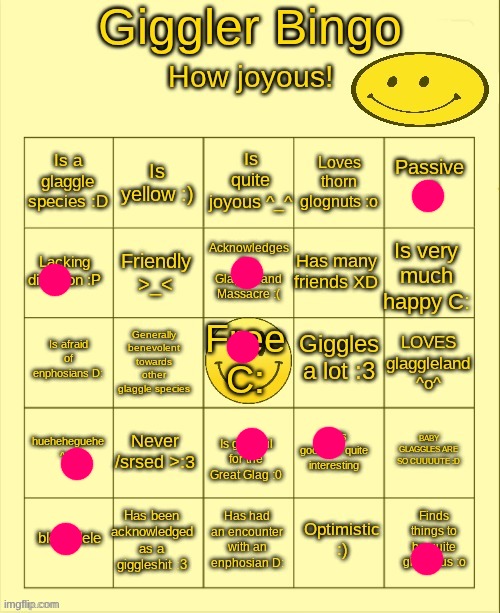 Giggler Bingo | image tagged in giggler bingo | made w/ Imgflip meme maker