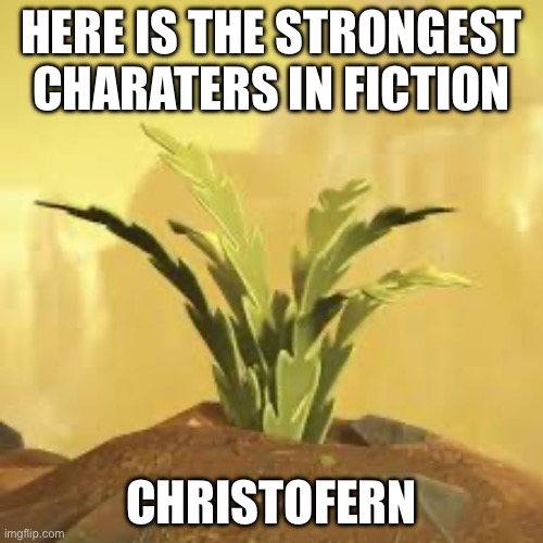 Yeah | HERE IS THE STRONGEST CHARATERS IN FICTION; CHRISTOFERN | made w/ Imgflip meme maker