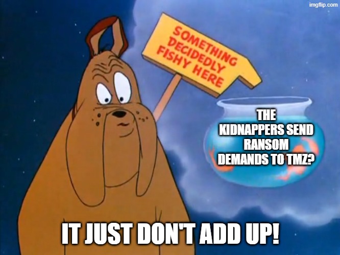 THE KIDNAPPERS SEND RANSOM DEMANDS TO TMZ? IT JUST DON'T ADD UP! | made w/ Imgflip meme maker