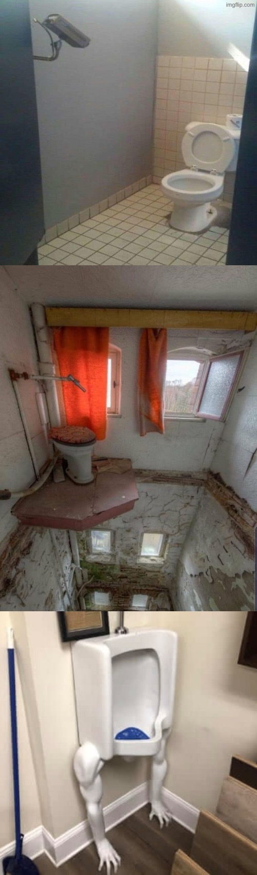 These Toilets | image tagged in cursed images,what a terrible day to have eyes,toilets,excuse me wtf,oh hell no,bathrooms | made w/ Imgflip meme maker