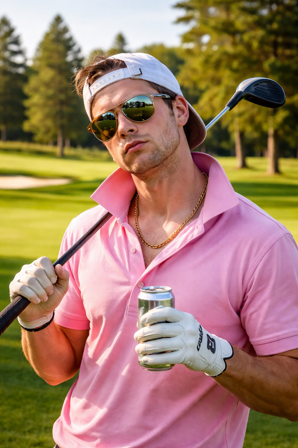 Douchey golfer bro Blank Meme Template