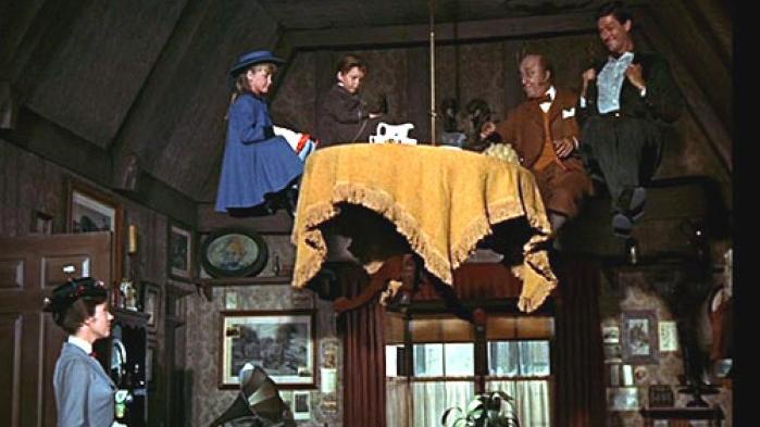 Tea party on the ceiling Blank Meme Template