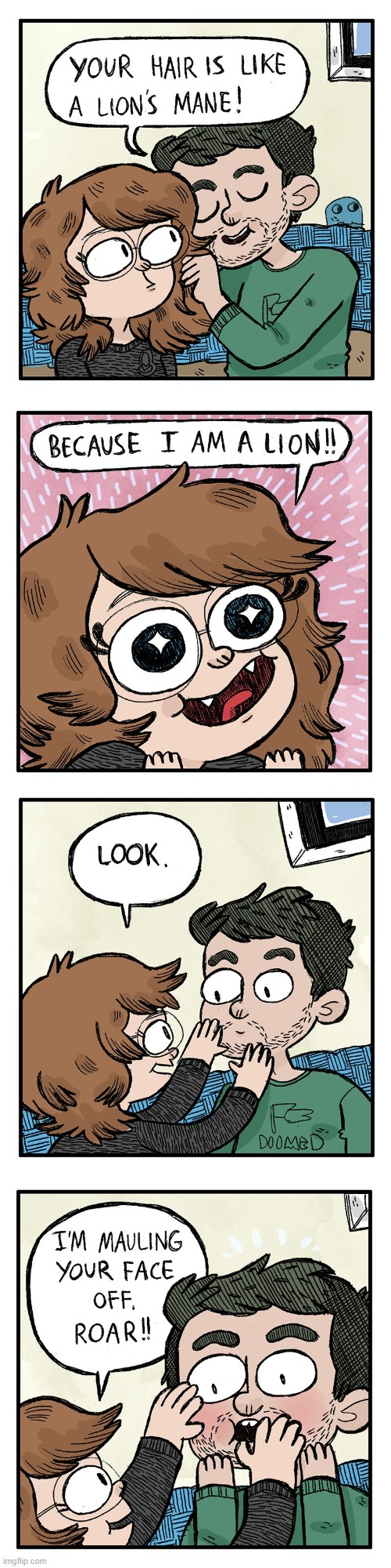 image tagged in hair,mane,lion,maul,face,roar | made w/ Imgflip meme maker