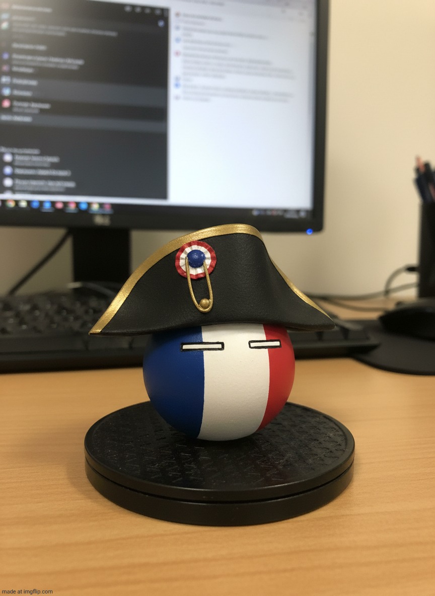 France countryball as an action figure | image tagged in ai,ai generated,countryballs,france,fyp,memes | made w/ Imgflip meme maker