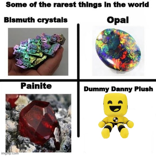 Le Fun With Ragdolls meme | Dummy Danny Plush | image tagged in some of the rarest things in the world,fun with ragdolls | made w/ Imgflip meme maker