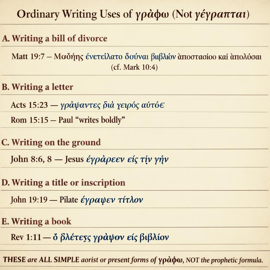 3. Ordinary Writing Uses of γράφω (Not γέγραπται) Here are the e Blank Meme Template