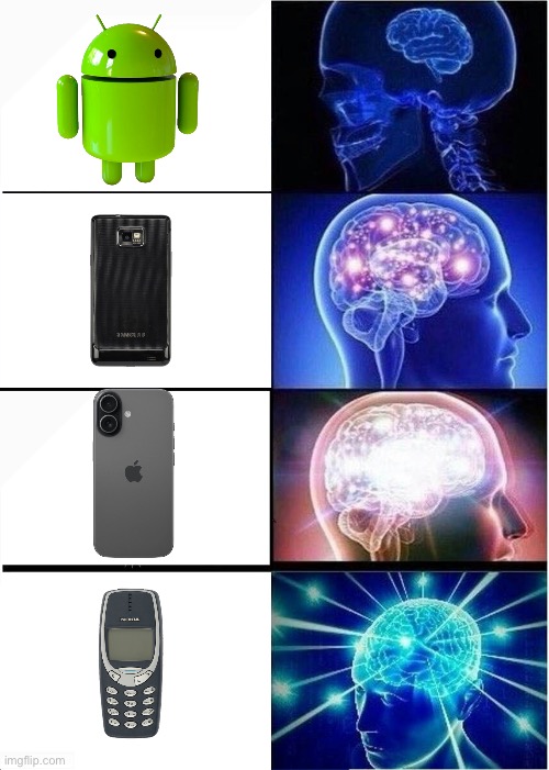 Nokia is the best meme | image tagged in memes,expanding brain | made w/ Imgflip meme maker