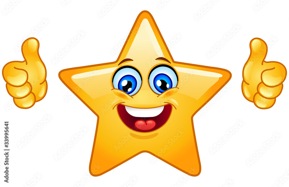 thumbs up star Blank Meme Template