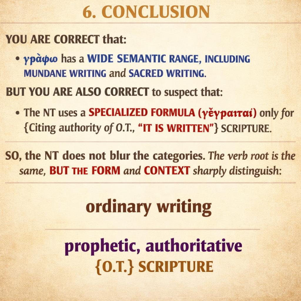 6. CONCLUSION YOU ARE CORRECT that: •	γράφω has a wide semantic Blank Meme Template