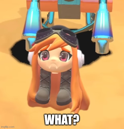 Goomba Meggy | WHAT? | image tagged in goomba meggy | made w/ Imgflip meme maker