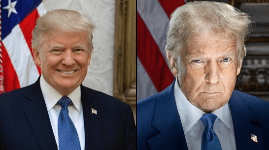 Good Trump va bad angry Trump Blank Meme Template