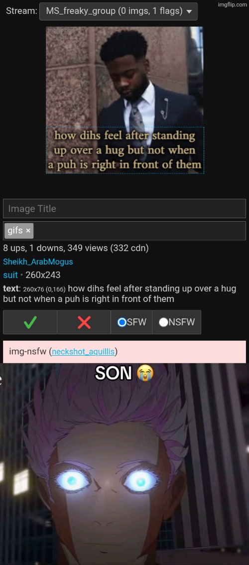 there is NOTHING nsfw about this other than the word "dih" | made w/ Imgflip meme maker