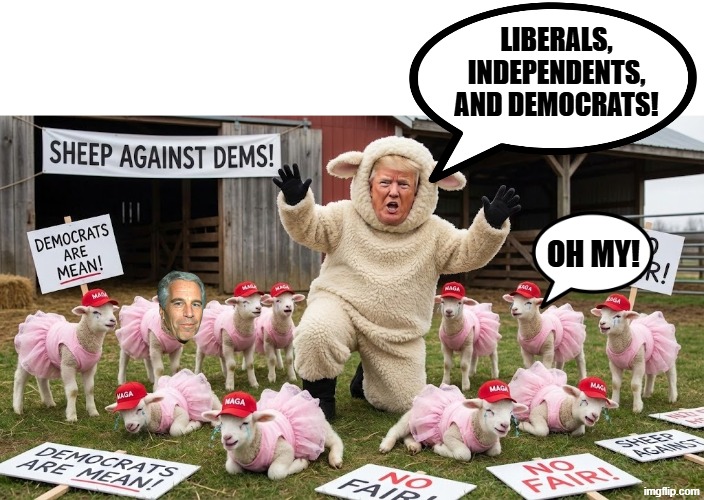 TRUMPER TANTRUM | LIBERALS, INDEPENDENTS, AND DEMOCRATS! OH MY! | image tagged in tantrum,brat,snob,trump,jeffrey epstein,wizard of oz | made w/ Imgflip meme maker