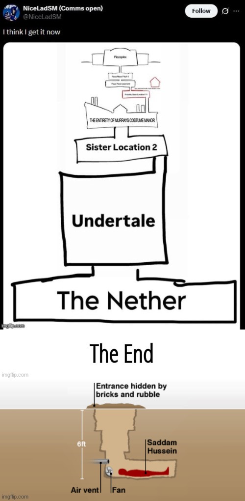 image tagged in saddam's hiding place | made w/ Imgflip meme maker