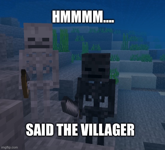 Hmmmm said the villager | HMMMM…. SAID THE VILLAGER | made w/ Imgflip meme maker
