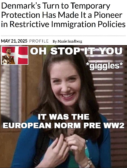 image tagged in denmark,europe,immigration,politics | made w/ Imgflip meme maker