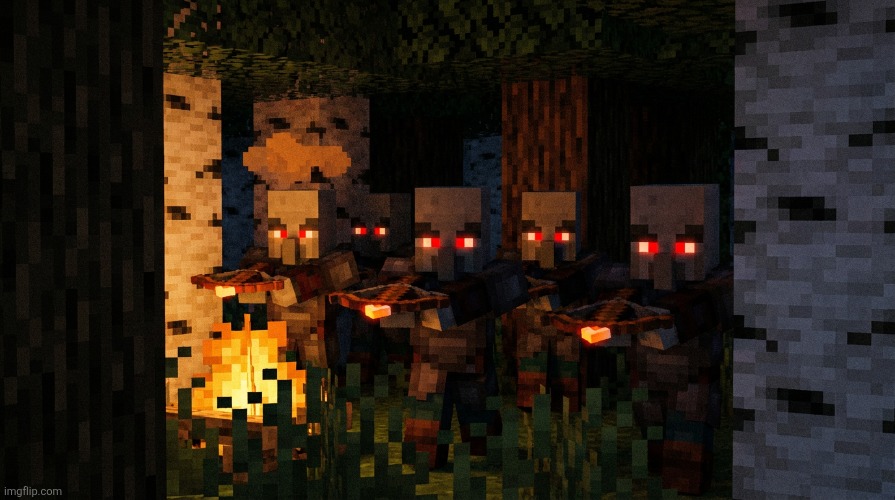 This is an AI generated image, what do you think of it? | image tagged in pillager patrol | made w/ Imgflip meme maker