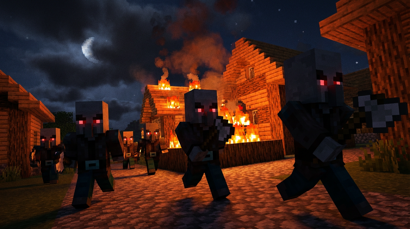 High Quality Pillager Raid Blank Meme Template