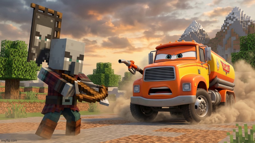 Pillager That Is An Illager Captain Fighting Chug | image tagged in pillager that is an illager captain fighting chug | made w/ Imgflip meme maker