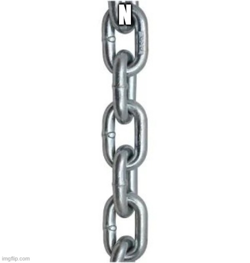Chain | N | image tagged in chain | made w/ Imgflip meme maker