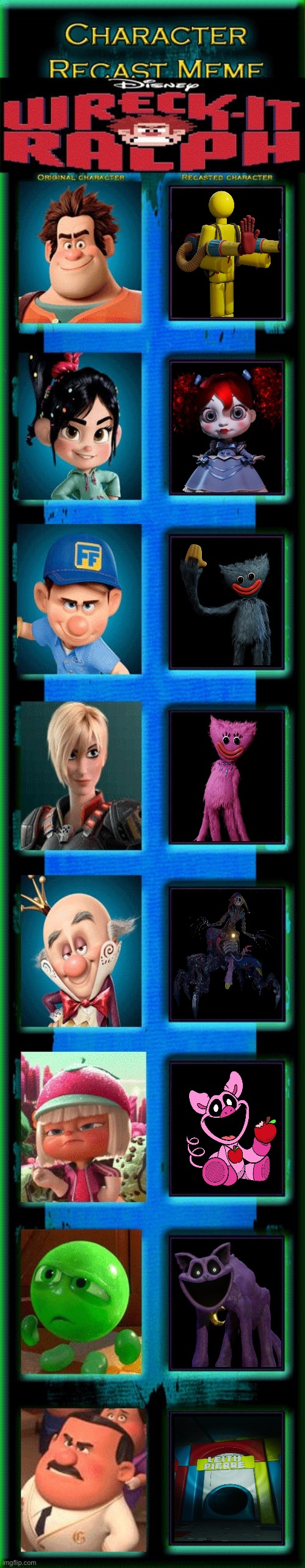 Wreck-it Player (Poppy Playtime) | image tagged in wreck-it ralph recast meme | made w/ Imgflip meme maker