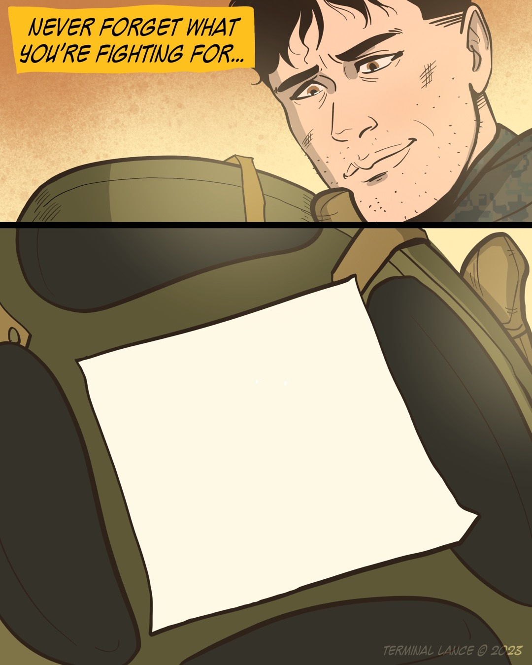 Terminal Lance - "Do it for her" (Blank) Blank Meme Template