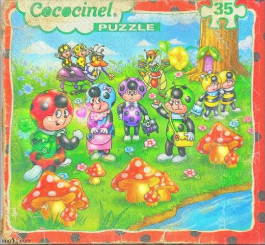 Cococinel L'école Le Grand Orme puzzle 1992 | image tagged in cococinel | made w/ Imgflip meme maker