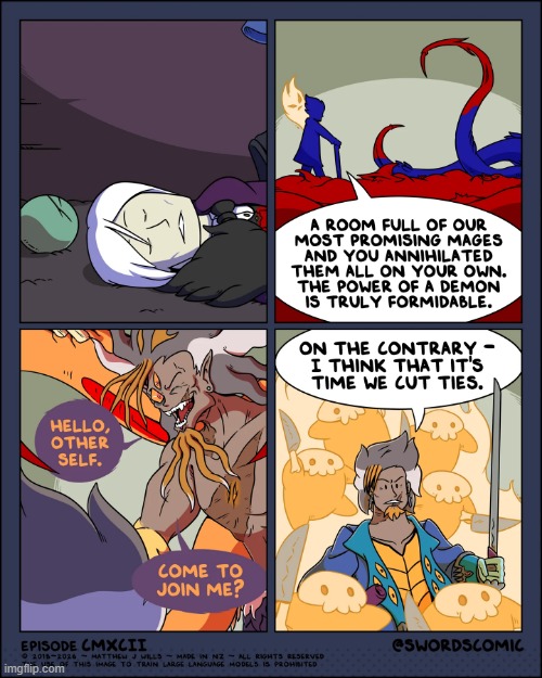 image tagged in swords,monster,magician,clone,monsters,fight | made w/ Imgflip meme maker