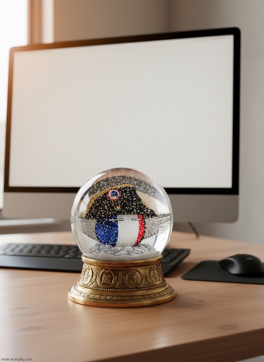 France countryball as a snow globe | image tagged in ai,ai generated,france,countryballs,memes,fyp | made w/ Imgflip meme maker