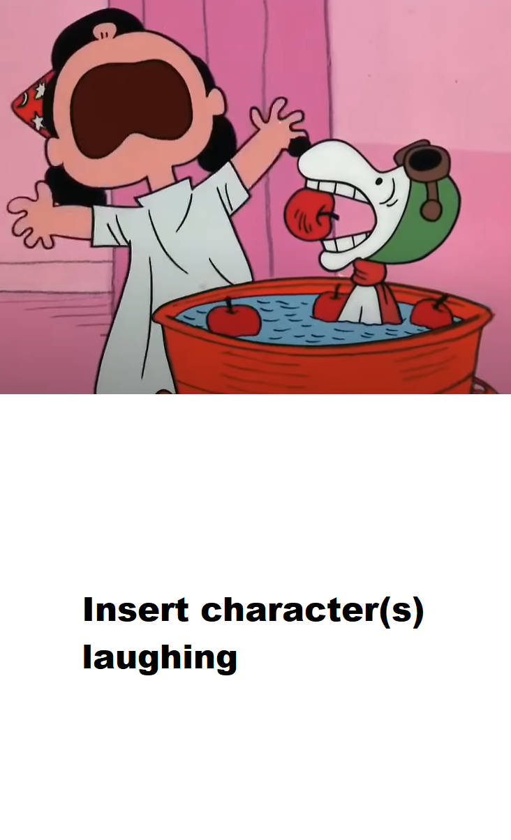 Who's laughing at Lucy freaking out? Blank Meme Template