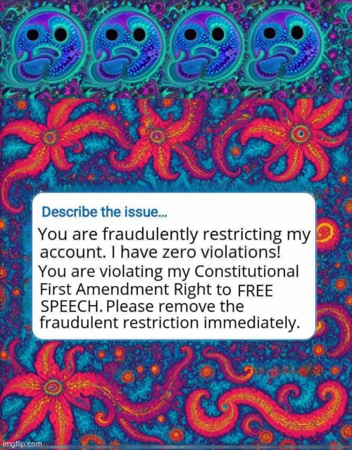 Facebook War | image tagged in facebook,facebook problems,criminals,war,constitutional right,free speech | made w/ Imgflip meme maker