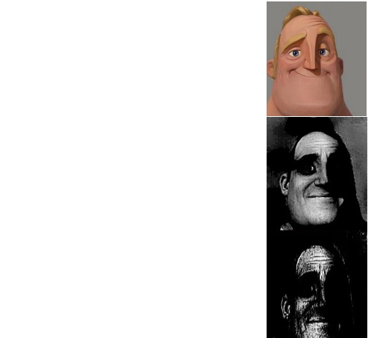 mr incredible trauma 3 tier Blank Meme Template