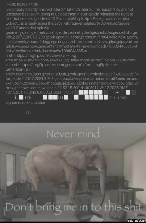 image tagged in nevermind don't bring me into this shit | made w/ Imgflip meme maker