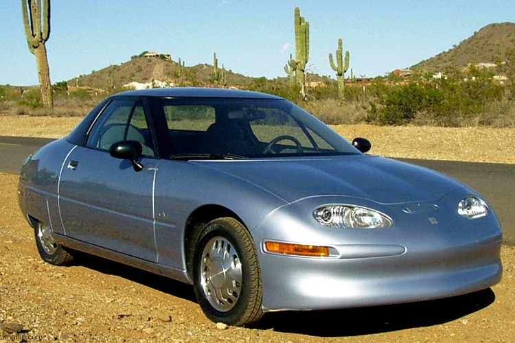 General Motors EV1: First Ever Electric Production Car | image tagged in gm ev1 | made w/ Imgflip meme maker