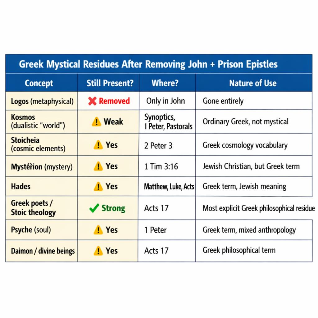 3. SUMMARY TABLE: After removing John + Prison Epistles, WHAT Gr Blank Meme Template