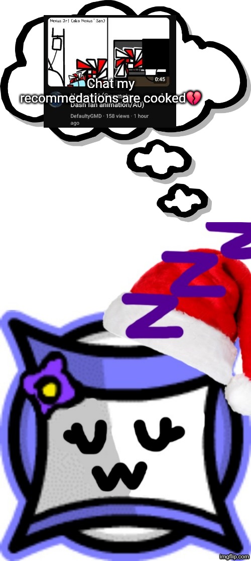 Chat my reccomedations are cooked (??✌️)(dont be suprised if the emojis are question marks) | Chat my recommedations are cooked💔 | image tagged in thought bubble transparent,nappy clara -w- | made w/ Imgflip meme maker