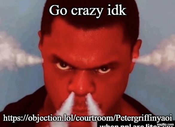 Scary ass ninja | Go crazy idk; https://objection.lol/courtroom/Petergriffinyaoi | image tagged in scary ass ninja | made w/ Imgflip meme maker